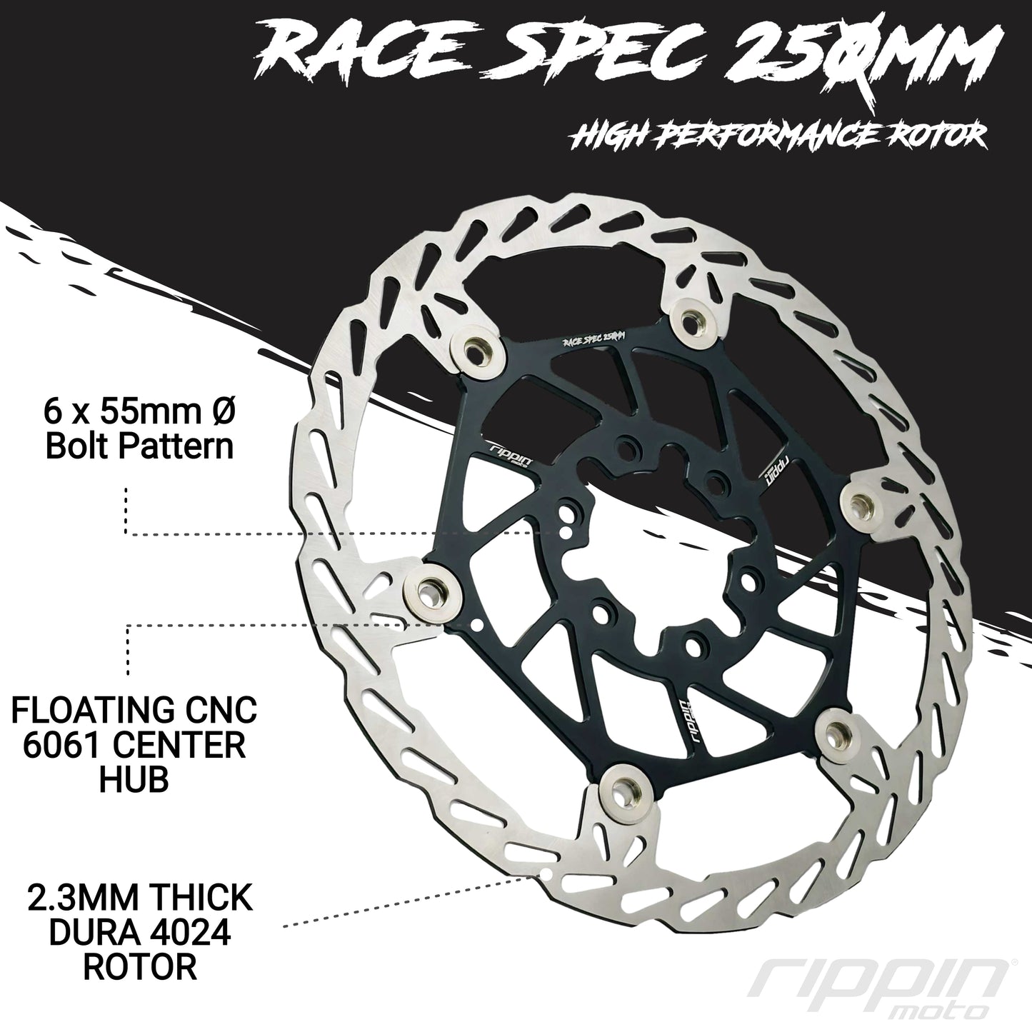 250mm Race Spec Oversize Brake Rotor (Rear - Surron/ERP)