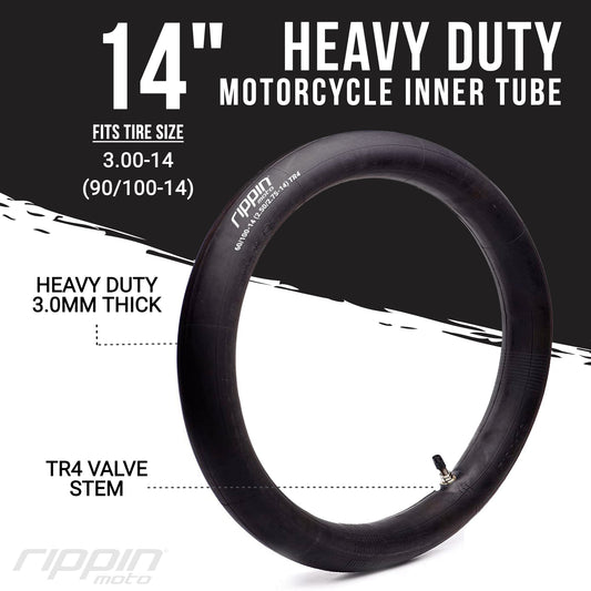 90/100-14 (3.0-14) Heavy Duty 14" Inner Tube 3mm Thick