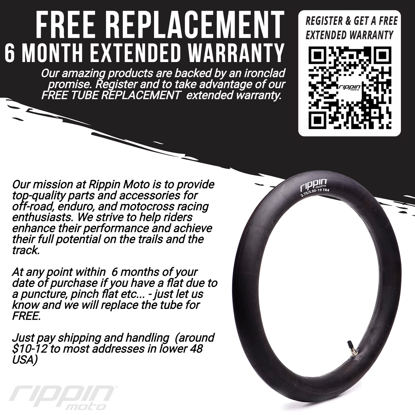 70/100-19 E-Moto Motorcycle Inner Tube (2.75/3.00-19) for Surron, E-Ride PRO & Talaria